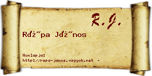 Répa János névjegykártya